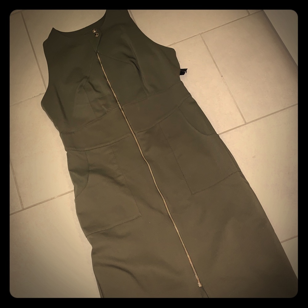 Olive Green Dress